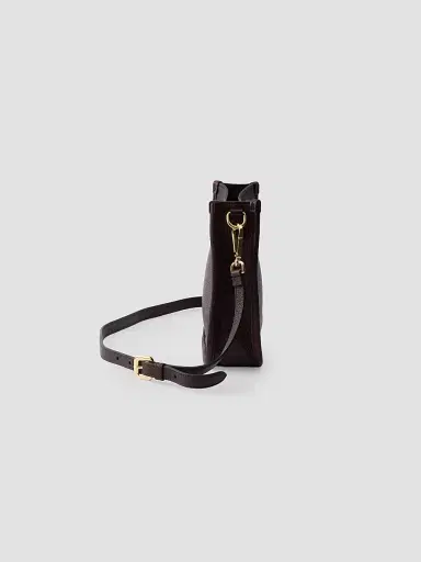 Prada Women's Mini Leather Shoulder Bag - Dark Brown | Thumbnail 3 Prada Women's Mini Leather Shoulder Bag - Dark Brown | Thumbnail 3