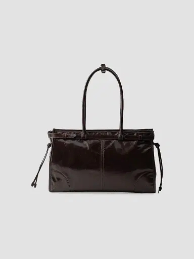 Prada Women's Bonnie Leather Top Handle Bag - Brown | Thumbnail 3 Prada Women's Bonnie Leather Top Handle Bag - Brown | Thumbnail 3