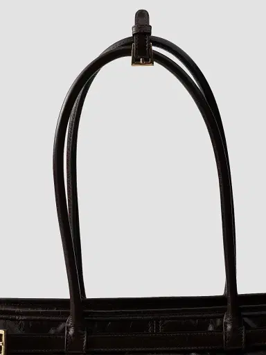 Prada Women's Bonnie Leather Top Handle Bag - Brown | Thumbnail 6 Prada Women's Bonnie Leather Top Handle Bag - Brown | Thumbnail 6
