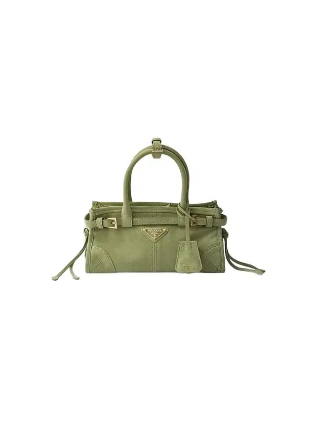Prada Women's Bonnie Suede Top Handle Bag - Green