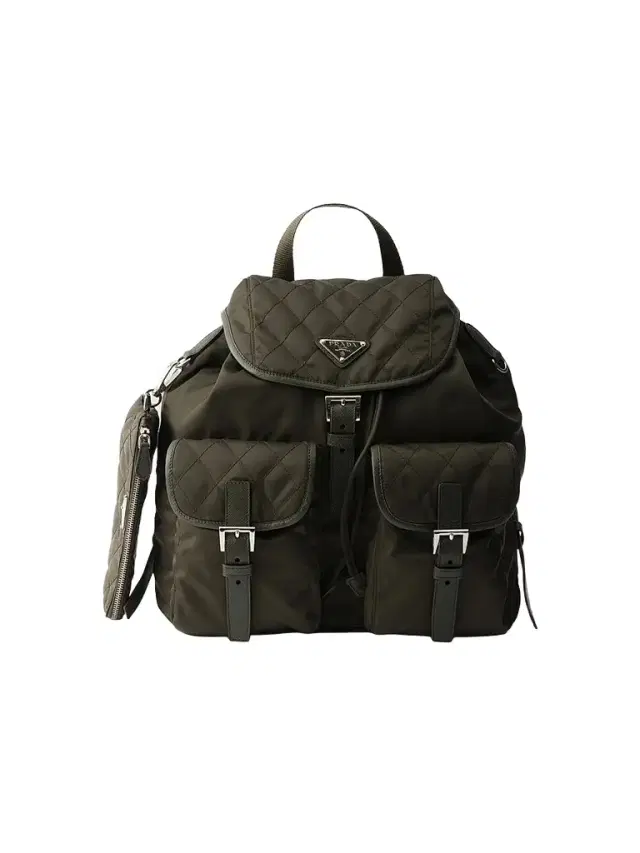 Prada Women's Medium Quilted Re-Nylon Backpack - Green