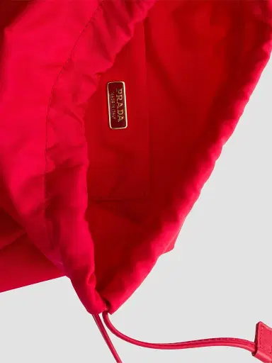 Prada Women's Wish Re-Nylon Pouch - Red | Thumbnail 4