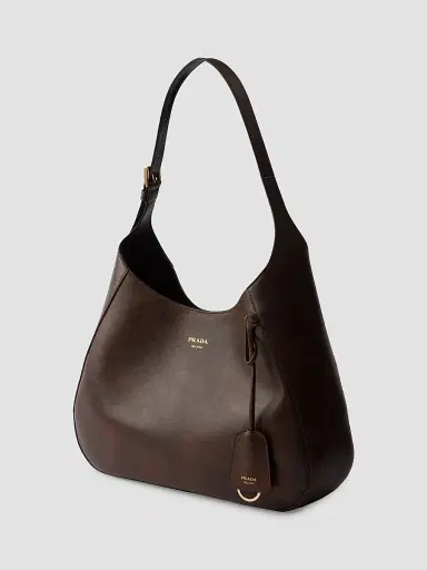 Prada Women's Boogie Large Leather Shoulder Bag - Brown | Thumbnail 2 Prada Women's Boogie Large Leather Shoulder Bag - Brown | Thumbnail 2