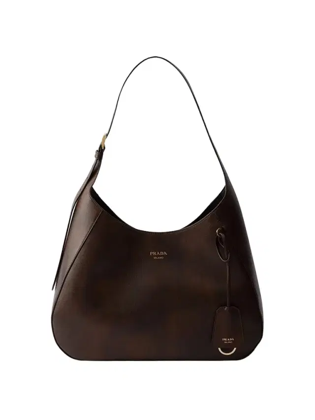 Women's Boogie Large Leather Shoulder Bag - Brown Women's Boogie Large Leather Shoulder Bag - Brown