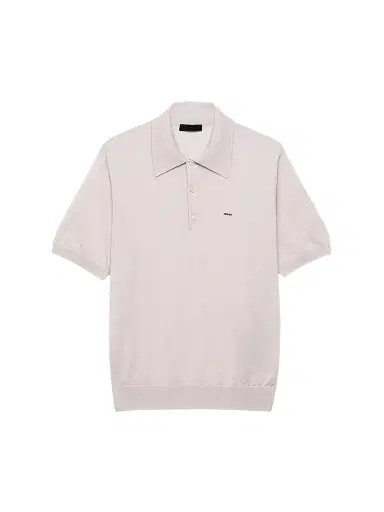 Prada Men's Superfine Wool Polo Shirt - Beige Khaki | Thumbnail 1
