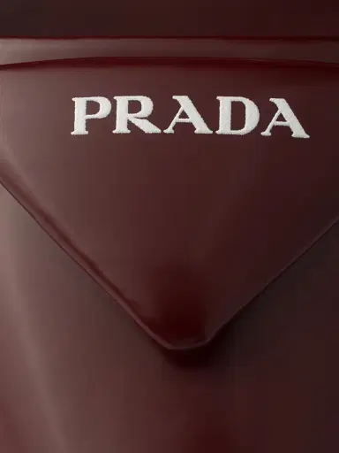 Prada Women's Brushed Leather Slingback Pumps - Dark Red | Thumbnail 5 Prada Women's Brushed Leather Slingback Pumps - Dark Red | Thumbnail 5