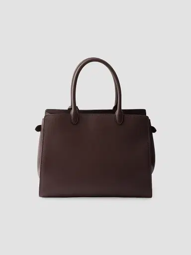 Prada Women's Prelude Large Leather Top Handle Bag - Dark Brown | Thumbnail 3