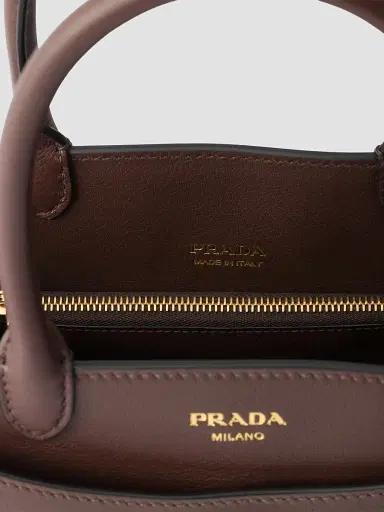 Prada Women's Prelude Large Leather Top Handle Bag - Dark Brown | Thumbnail 4