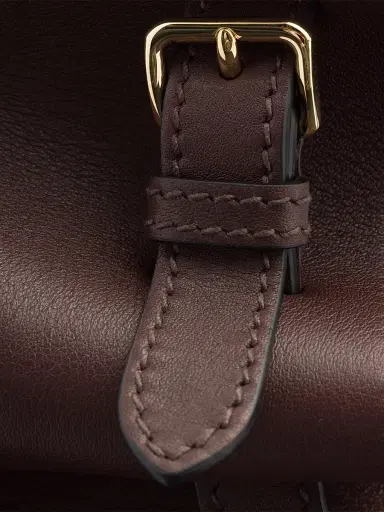Prada Women's Prelude Large Leather Top Handle Bag - Dark Brown | Thumbnail 5
