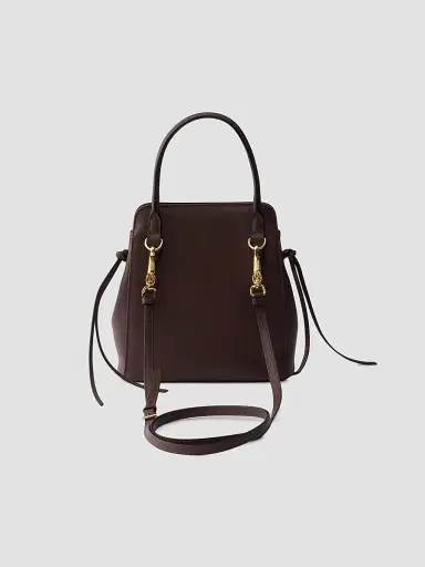 Prada Women's Carry Mini Leather Top Handle Bag - Dark Brown | Thumbnail 3 Prada Women's Carry Mini Leather Top Handle Bag - Dark Brown | Thumbnail 3