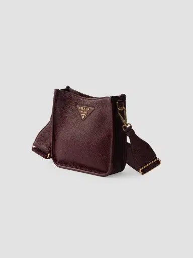 Prada Women's Mini Leather Shoulder Bag - Dark Red | Thumbnail 2 Prada Women's Mini Leather Shoulder Bag - Dark Red | Thumbnail 2
