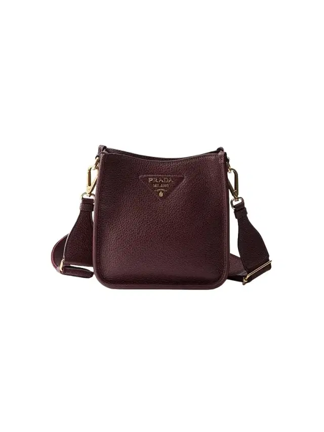 Prada Women's Mini Leather Shoulder Bag - Dark Red