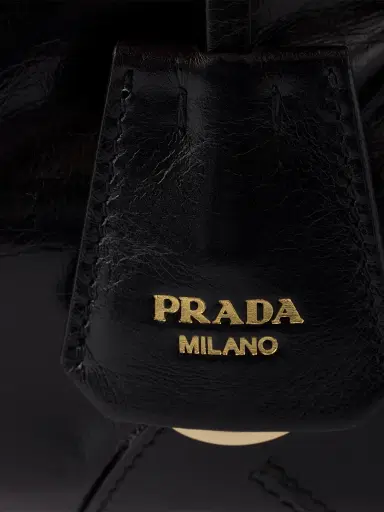 Prada Women's Bonnie Leather Top Handle Bag - Black | Thumbnail 8 Prada Women's Bonnie Leather Top Handle Bag - Black | Thumbnail 8