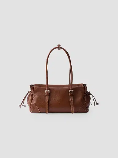 Prada Women's Bonnie Antiqued Leather Top Handle Bag - Brown | Thumbnail 2 Prada Women's Bonnie Antiqued Leather Top Handle Bag - Brown | Thumbnail 2