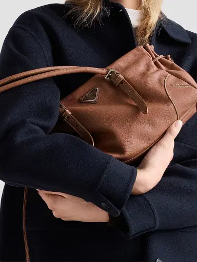 Prada Women's Bonnie Antiqued Leather Top Handle Bag - Brown | Thumbnail 6 Prada Women's Bonnie Antiqued Leather Top Handle Bag - Brown | Thumbnail 6