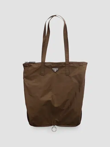Prada Women's Saffiano Leather Pendant with Re-Nylon Tote Bag | Thumbnail 2 Prada Women's Saffiano Leather Pendant with Re-Nylon Tote Bag | Thumbnail 2