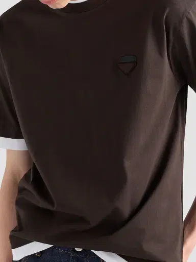 Prada Men's Cotton T-Shirt - Brown - Size XXL | Thumbnail 3 Prada Men's Cotton T-Shirt - Brown - Size XXL | Thumbnail 3