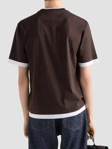 Prada Men's Cotton T-Shirt - Brown - Size XXL | Thumbnail 4 Prada Men's Cotton T-Shirt - Brown - Size XXL | Thumbnail 4