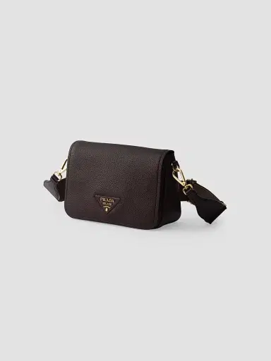 Prada Women's Leather Shoulder Bag - Dark Brown | Thumbnail 2 Prada Women's Leather Shoulder Bag - Dark Brown | Thumbnail 2