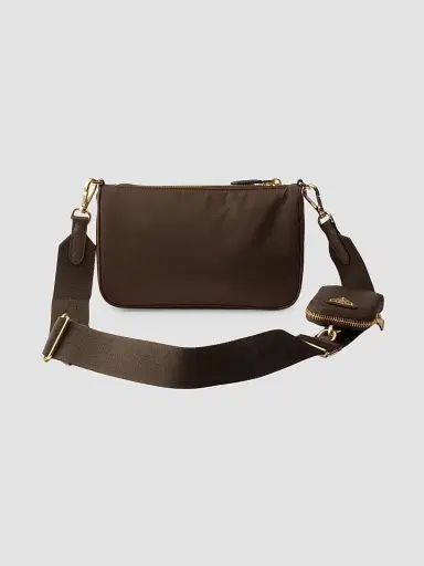 Prada Women's Re-Nylon and Saffiano Leather Mini Shoulder Bag | Thumbnail 3 Prada Women's Re-Nylon and Saffiano Leather Mini Shoulder Bag | Thumbnail 3
