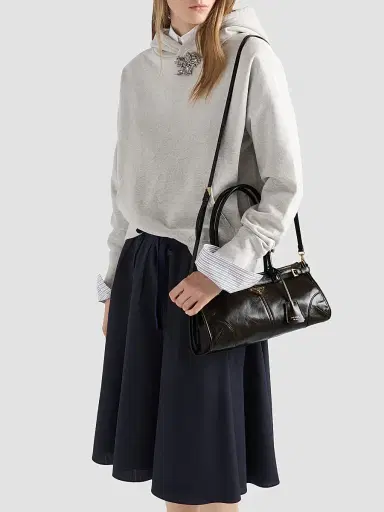Prada Women's Bonnie Medium Top Handle Leather Bag | Thumbnail 2