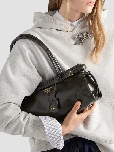 Prada Women's Bonnie Medium Top Handle Leather Bag | Thumbnail 3