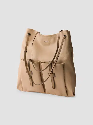 Prada Women's Route Leather Shoulder Bag - Beige Khaki | Thumbnail 2