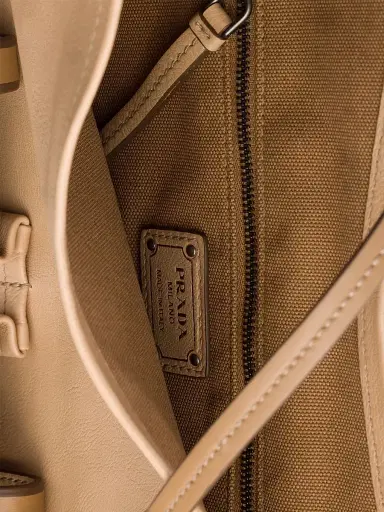 Prada Women's Route Leather Shoulder Bag - Beige Khaki | Thumbnail 6