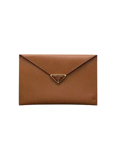 Prada Women's Saffiano Leather Envelope Clutch | Thumbnail 1