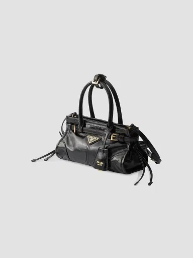 Prada Women's Bonnie Leather Top Handle Bag - Black | Thumbnail 2 Prada Women's Bonnie Leather Top Handle Bag - Black | Thumbnail 2