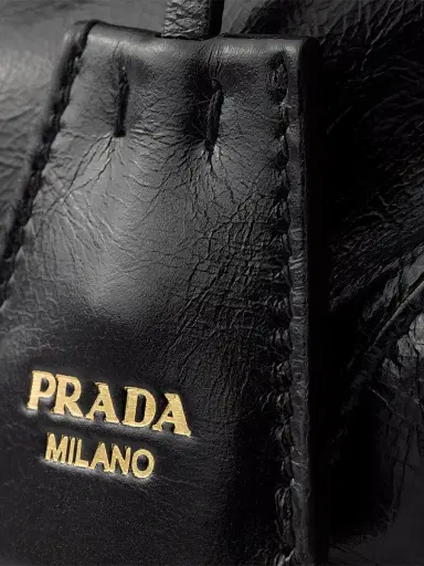 Prada Women's Bonnie Leather Top Handle Bag - Black | Thumbnail 5 Prada Women's Bonnie Leather Top Handle Bag - Black | Thumbnail 5