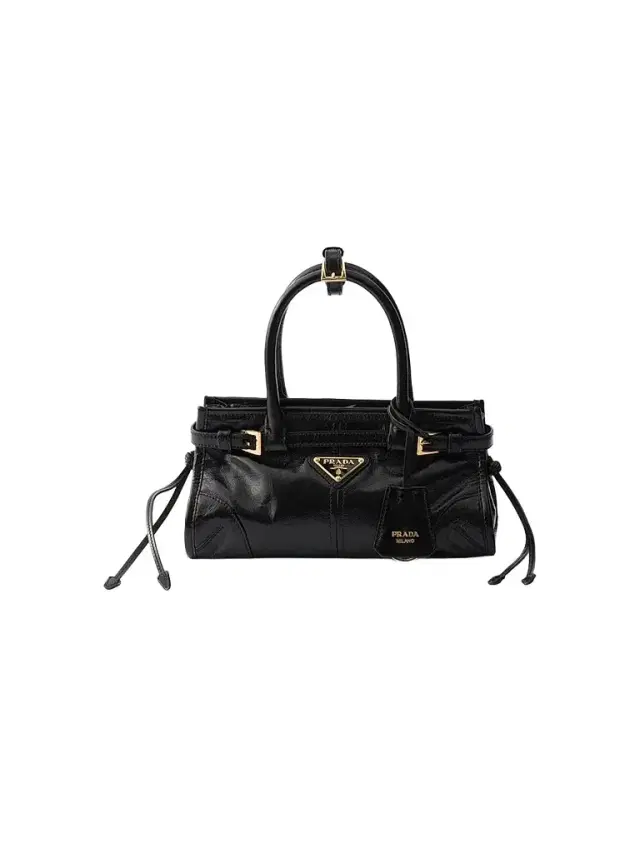 Prada Women's Bonnie Leather Top Handle Bag - Black