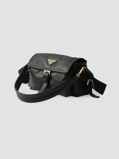 Prada Women's Explore Nappa Leather Mini Top Handle Bag - Black | Thumbnail 2 Prada Women's Explore Nappa Leather Mini Top Handle Bag - Black | Thumbnail 2