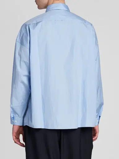 Marni Men's Logo Cotton Poplin Shirt - Light Blue | Thumbnail 3 Marni Men's Logo Cotton Poplin Shirt - Light Blue | Thumbnail 3
