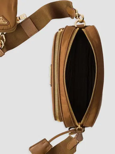 Prada Women's Re-Nylon Mini Shoulder Bag - Brown | Thumbnail 5