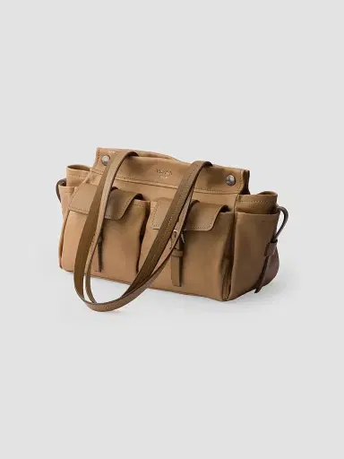 Prada Women's Route Medium Leather Tote Bag - Light Brown | Thumbnail 2 Prada Women's Route Medium Leather Tote Bag - Light Brown | Thumbnail 2