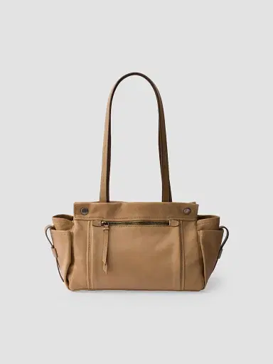 Prada Women's Route Medium Leather Tote Bag - Light Brown | Thumbnail 3 Prada Women's Route Medium Leather Tote Bag - Light Brown | Thumbnail 3