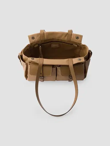 Prada Women's Route Medium Leather Tote Bag - Light Brown | Thumbnail 4 Prada Women's Route Medium Leather Tote Bag - Light Brown | Thumbnail 4
