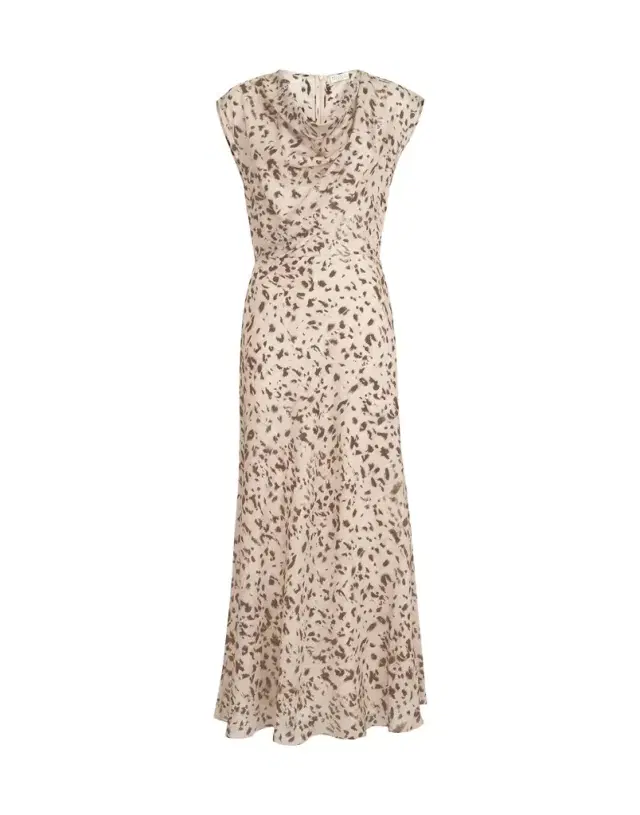 Brunello Cucinelli Lynx print pongee dress
