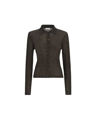 Brunello Cucinelli Sparkling silk, alpaca and wool rib knit cardigan | Thumbnail 1