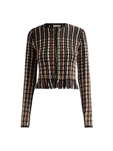Ulla Johnson Women's Zora Float-Stitch Knit Wool-Blend Cardigan - Noctis | Thumbnail 1