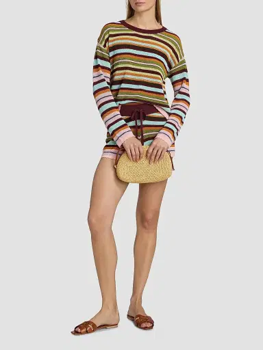 BEACH RIOT Women's Striped Beach Sweater - Paradise Stripe - Size Large | Thumbnail 2 BEACH RIOT Women's Striped Beach Sweater - Paradise Stripe - Size Large | Thumbnail 2