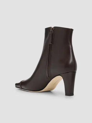 Manolo Blahnik Women's Vivecal Leather Ankle Boots - Dark Brown | Thumbnail 4 Manolo Blahnik Women's Vivecal Leather Ankle Boots - Dark Brown | Thumbnail 4