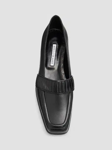 Manolo Blahnik Women's Minoffa Leather Loafers | Thumbnail 5