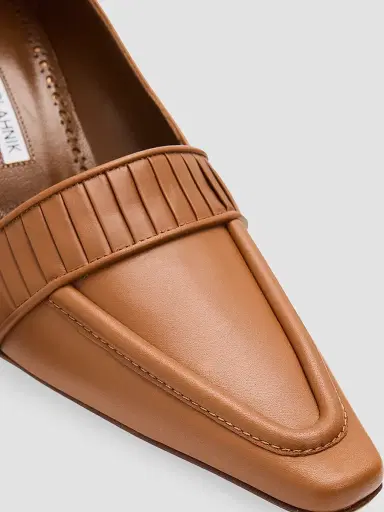 Manolo Blahnik Women's Mindita Leather Pumps - Medium Brown | Thumbnail 5 Manolo Blahnik Women's Mindita Leather Pumps - Medium Brown | Thumbnail 5