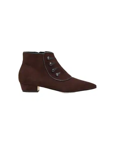 Manolo Blahnik Women's Hironu Suede Ankle Boots - Dark Brown Black - Size 10 | Thumbnail 1 Manolo Blahnik Women's Hironu Suede Ankle Boots - Dark Brown Black - Size 10 | Thumbnail 1