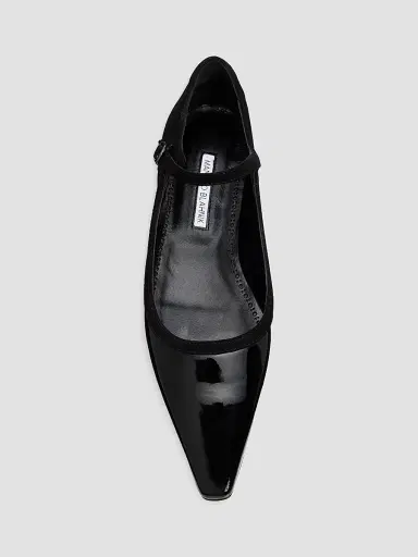 Manolo Blahnik Women's Perdiccamod Patent Leather Mary Janes | Thumbnail 6
