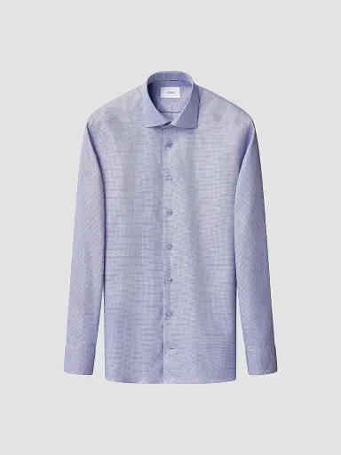Eton Men's Contemporary Fit Textured Twill Shirt - Light Purple - Size 18 | Thumbnail 2 Eton Men's Contemporary Fit Textured Twill Shirt - Light Purple - Size 18 | Thumbnail 2