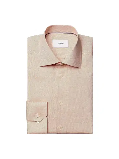 Eton Men's Solid Cotton Slim-Fit Oxford Shirt - Orange | Thumbnail 1