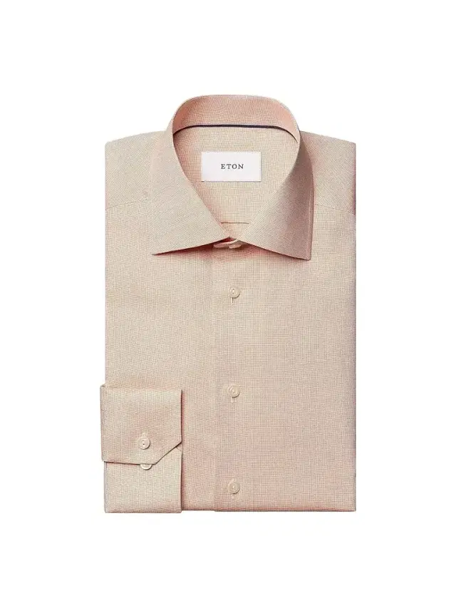 Men's Solid Cotton Slim-Fit Oxford Shirt - Orange